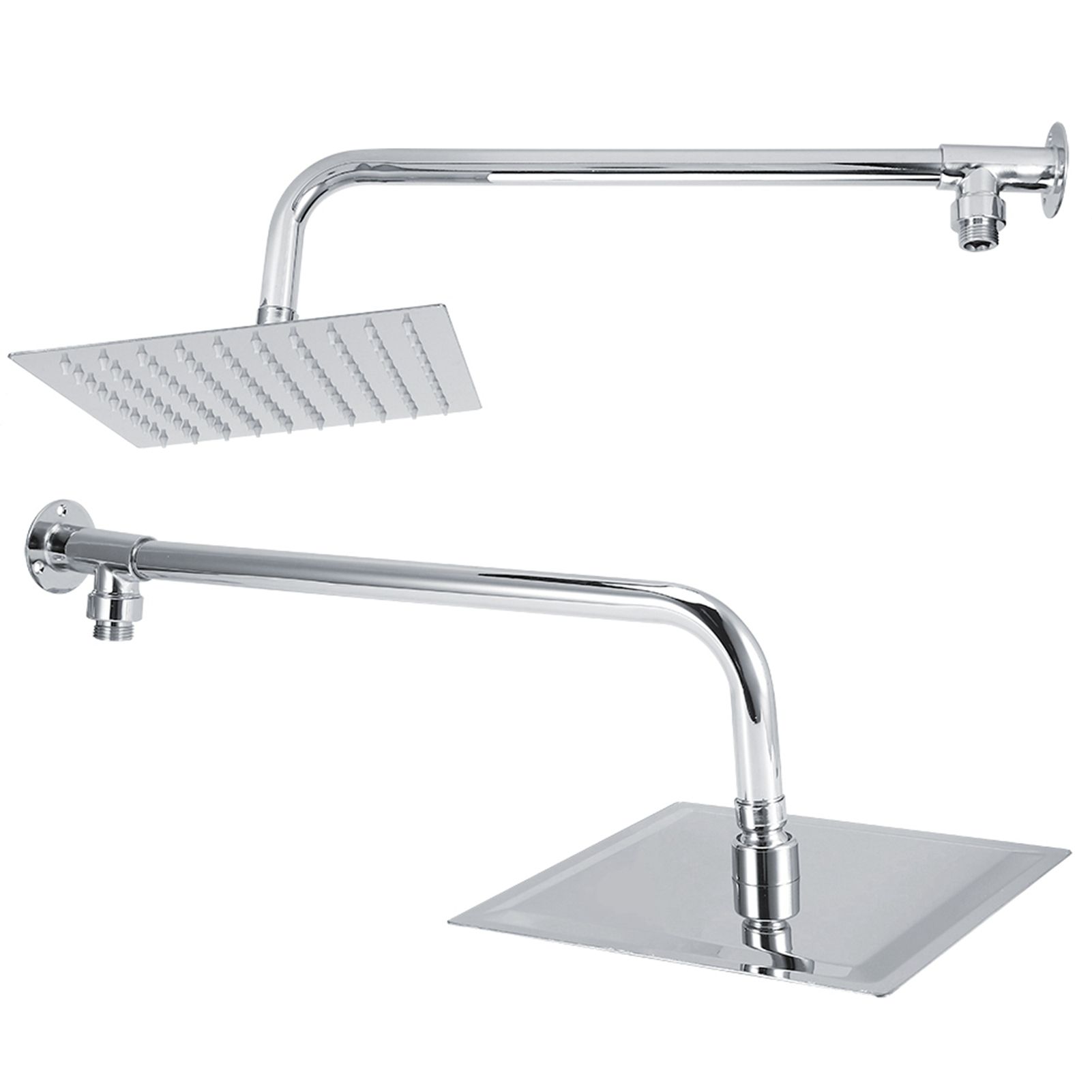 G1/2in Thread Wall Mounted Stainless Steel 8in Rainfall Showerhead Top Spray view 8