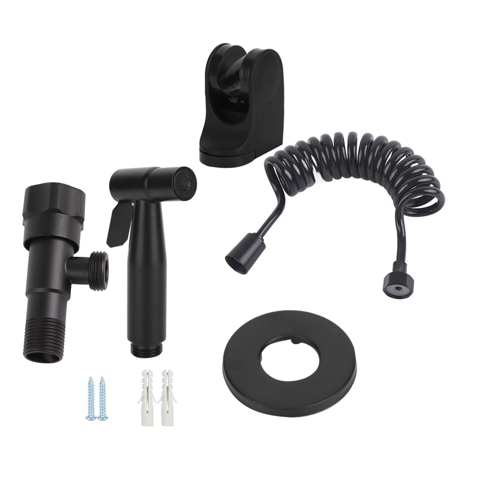 G1/2 Stainless Steel Thread Bidet Sprayer Set for Bathroom Toilet Black B Style view 2