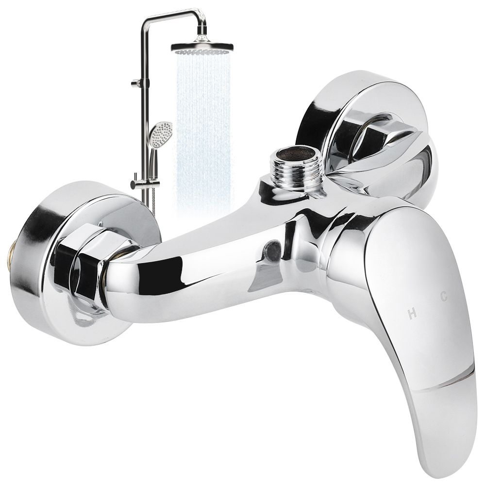 G1/2 Thread Wall In Concealed Copper Bathroom Shower Valve Cold Hot Water view 9