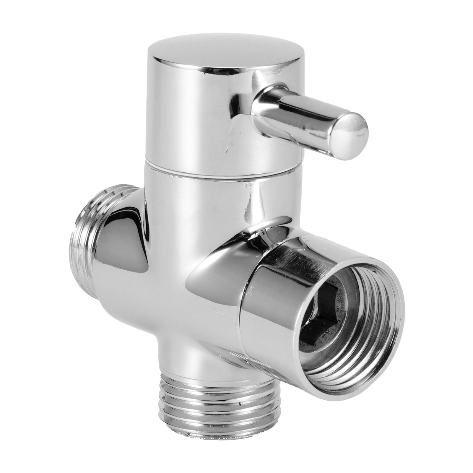 3Way Faucet Diverter Valve Bathroom Shower Parts for Handheld Showerhead Fixed