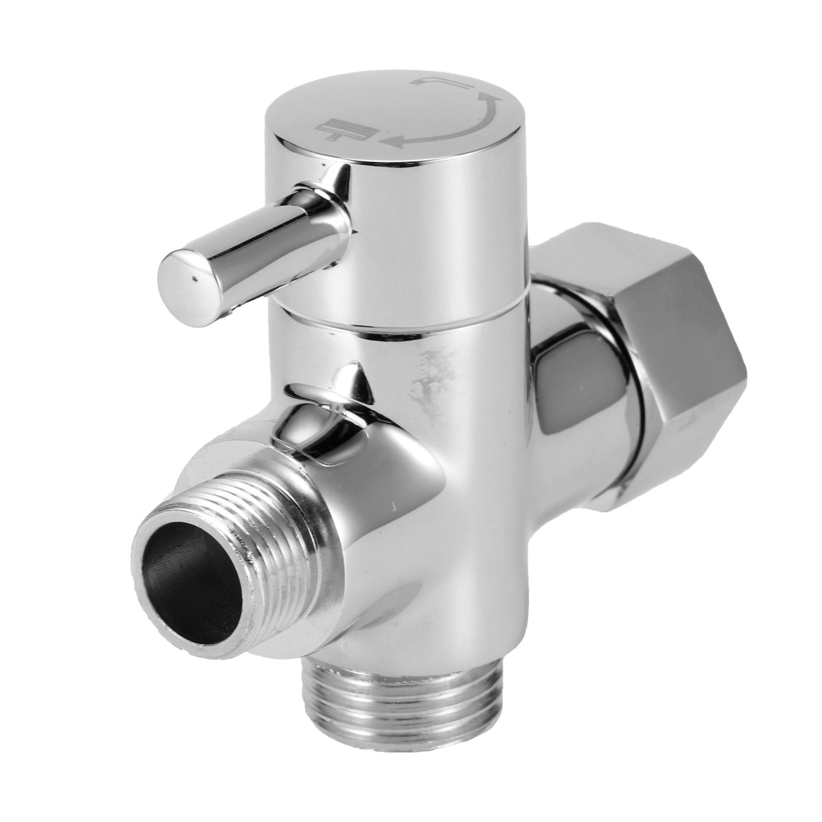 3Way Faucet Diverter Valve Bathroom Shower Parts for Handheld Showerhead Fixed view 3