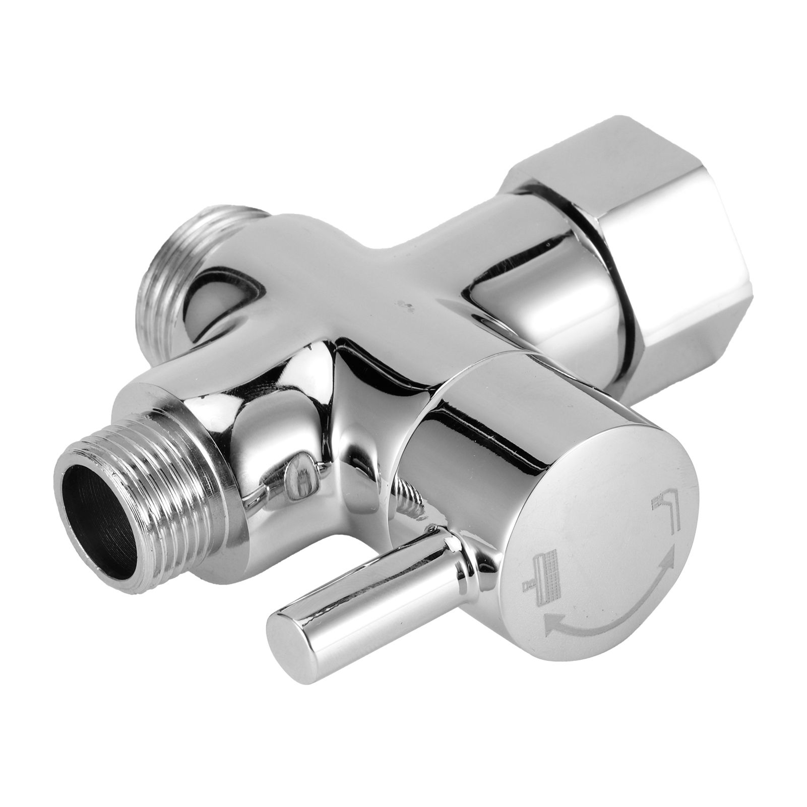 3Way Faucet Diverter Valve Bathroom Shower Parts for Handheld Showerhead Fixed view 4