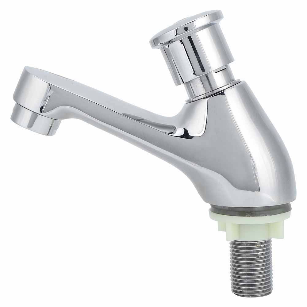 G1/2 Copper Time Delay Faucet Basin Sink Water Tap for Home Kitchen Bathroom view 2