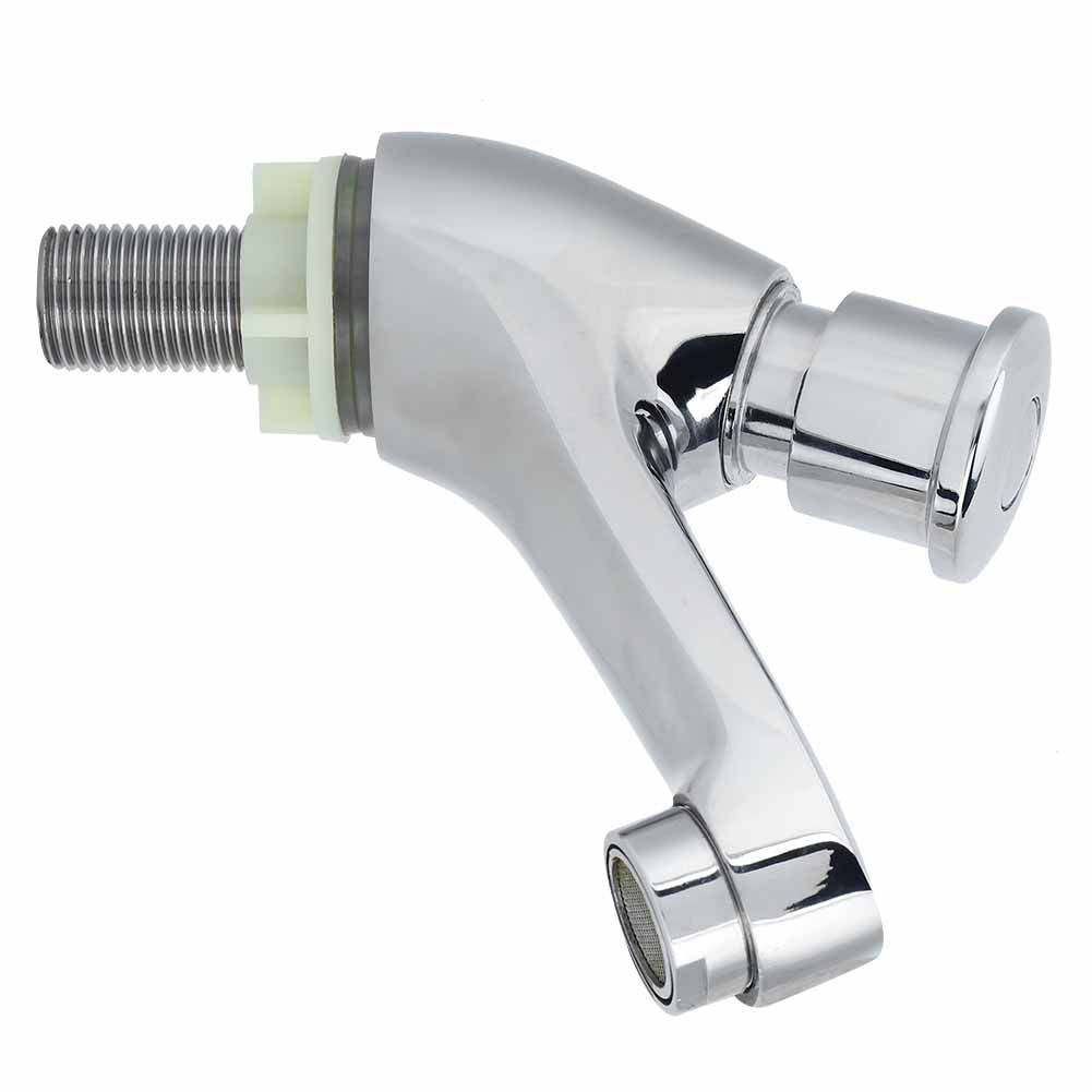 G1/2 Copper Time Delay Faucet Basin Sink Water Tap for Home Kitchen Bathroom view 4