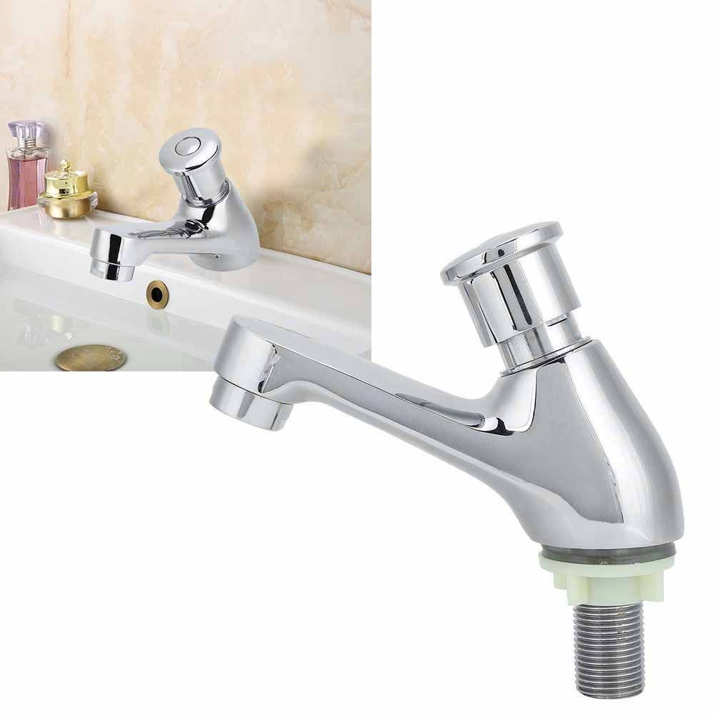 G1/2 Copper Time Delay Faucet Basin Sink Water Tap for Home Kitchen Bathroom view 9