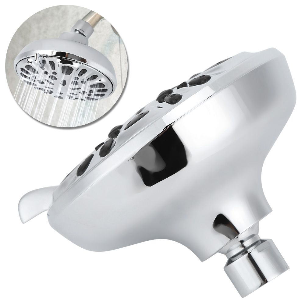 G1/2 Thread Water Saving 9 Gear Adjustable Top Shower Sprayer Head Bathroom view 9