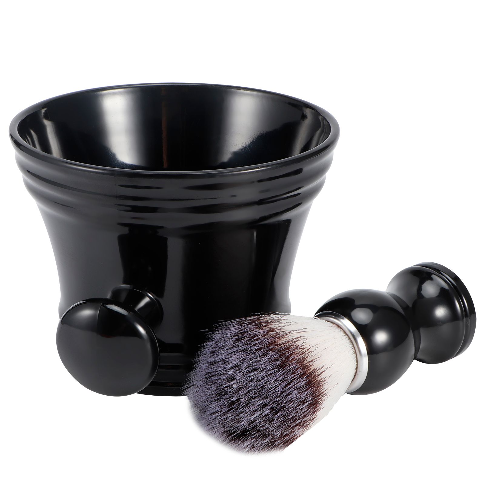 Shaving Soap Bowl Beard Care Soft Barber Cleaning Brush Nylon Mostache Shaving view 3