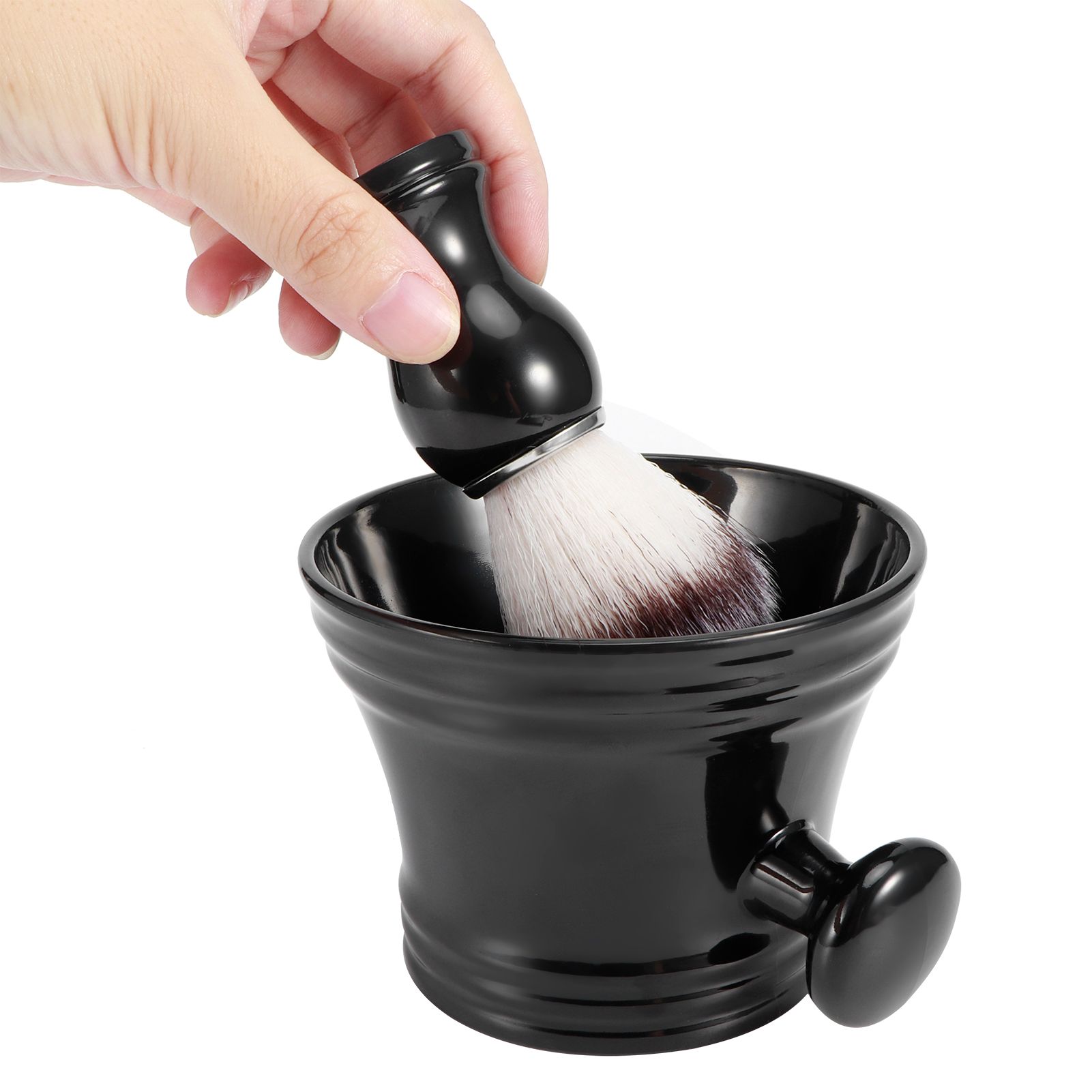 Shaving Soap Bowl Beard Care Soft Barber Cleaning Brush Nylon Mostache Shaving view 6