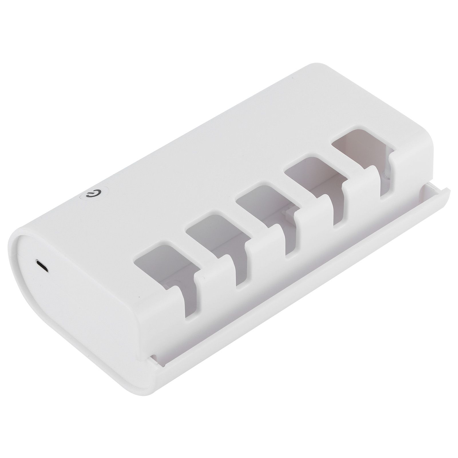 White Wall Mounted Universal 5 Holes Ultraviolet Toothbrush Cleaning Rack — image 1