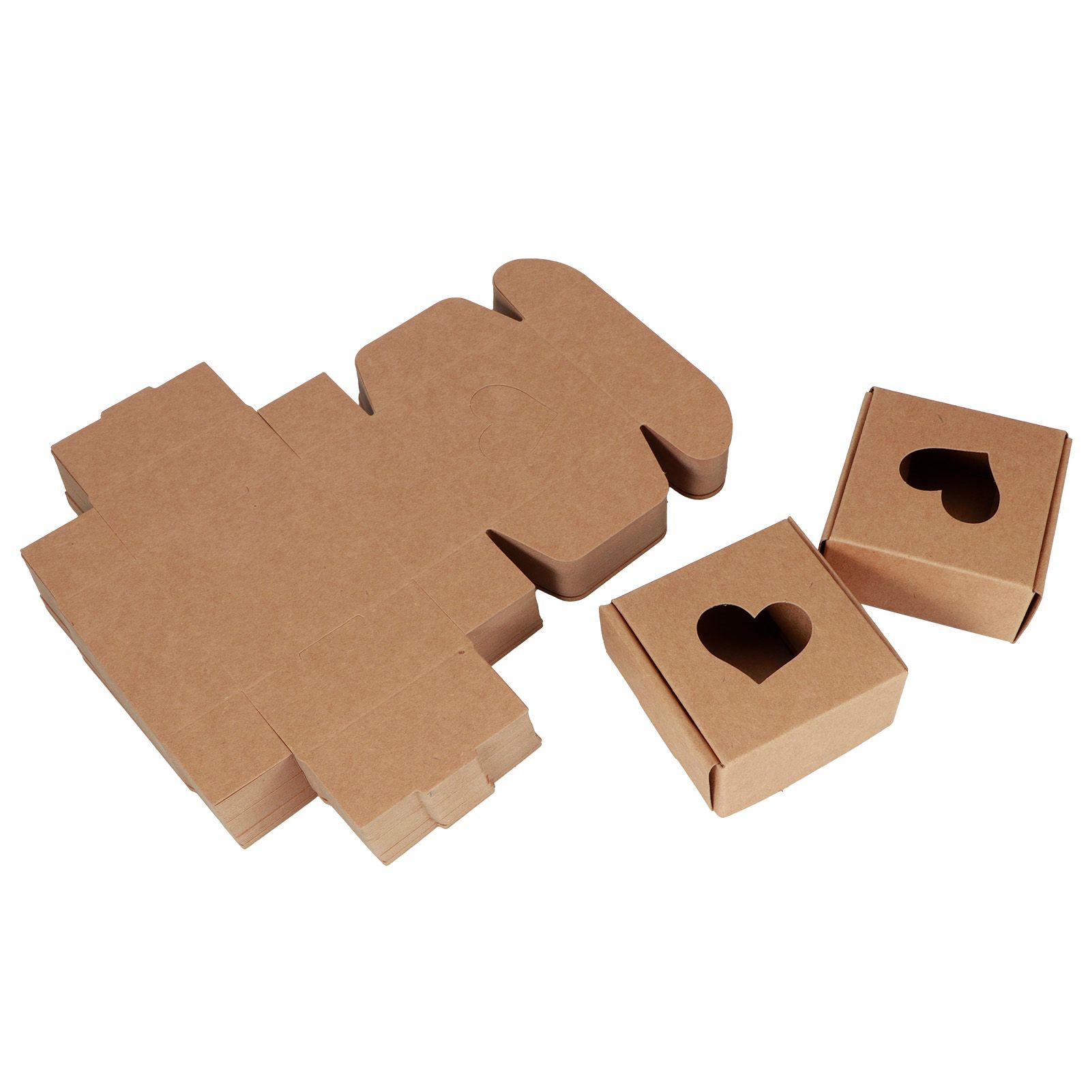 50Pcs Kraft Paper HandMade Soap Box Wedding Favor Gift Box Candy Jewelry