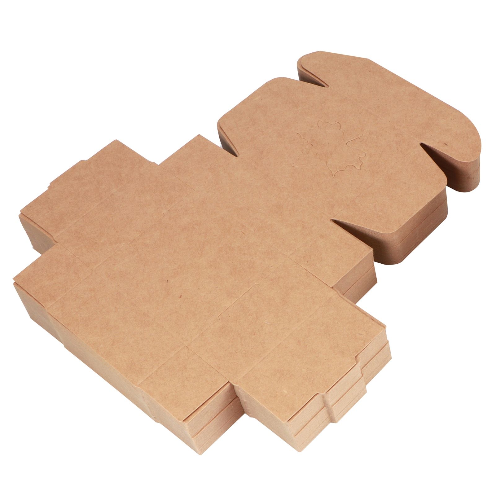 50Pcs Maple Leaf Pattern Kraft Paper Packing Box Small Gift Craft Wrapping Box view 3