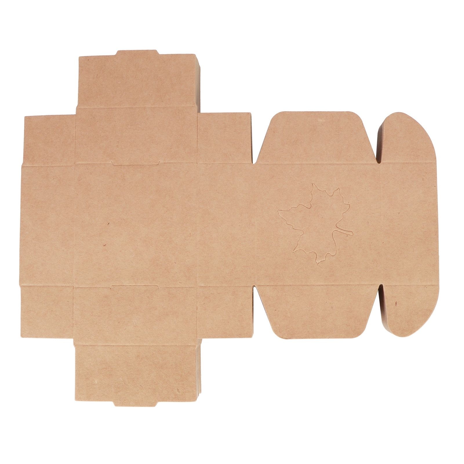 50Pcs Maple Leaf Pattern Kraft Paper Packing Box Small Gift Craft Wrapping Box view 5