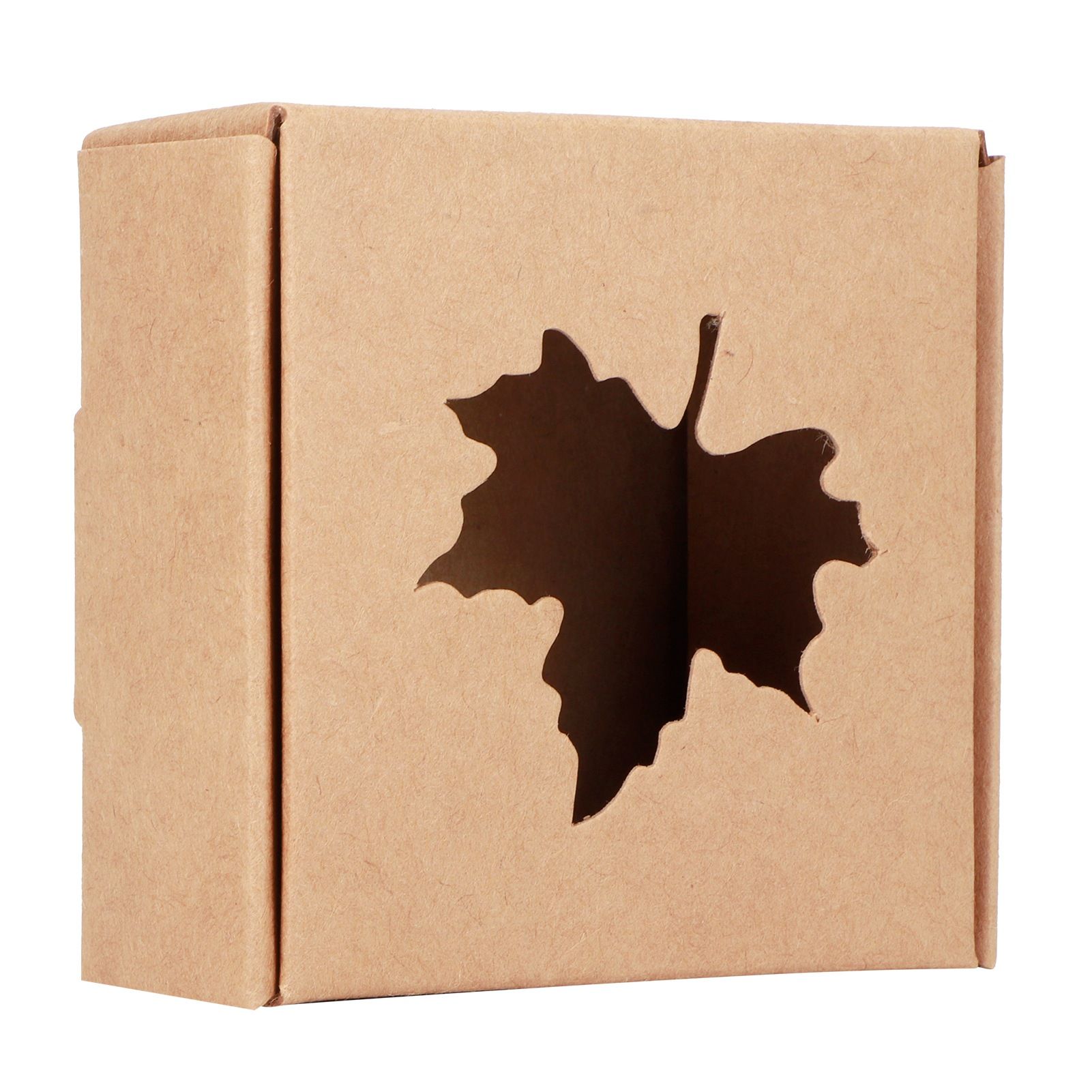50Pcs Maple Leaf Pattern Kraft Paper Packing Box Small Gift Craft Wrapping Box view 11