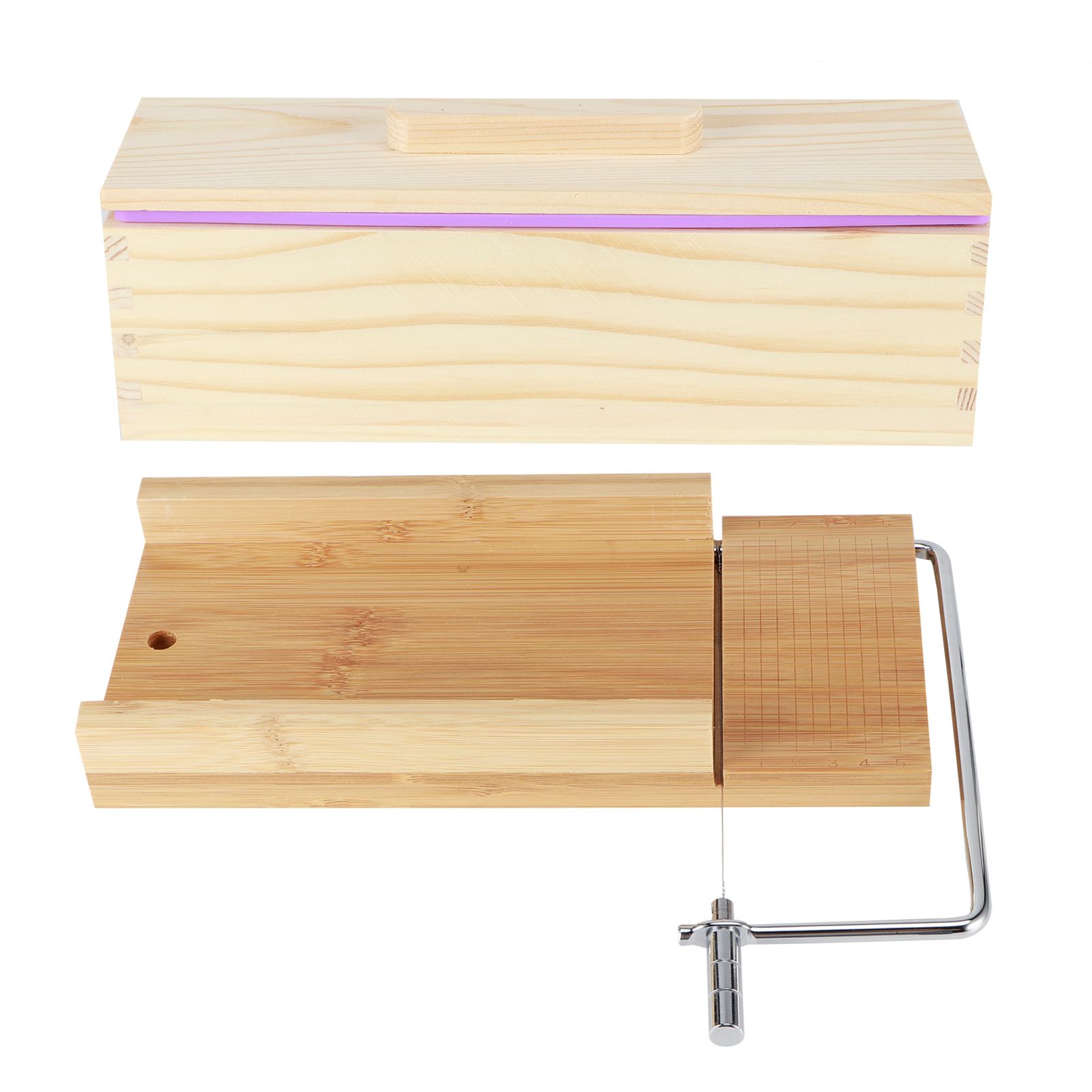 Purple Multifunction DIY Adjustable Hand Made Soap Cutter Mold Wire Cutting view 8