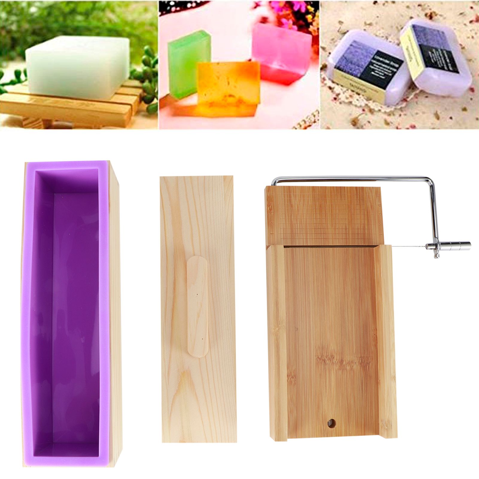 Purple Multifunction DIY Adjustable Hand Made Soap Cutter Mold Wire Cutting view 10