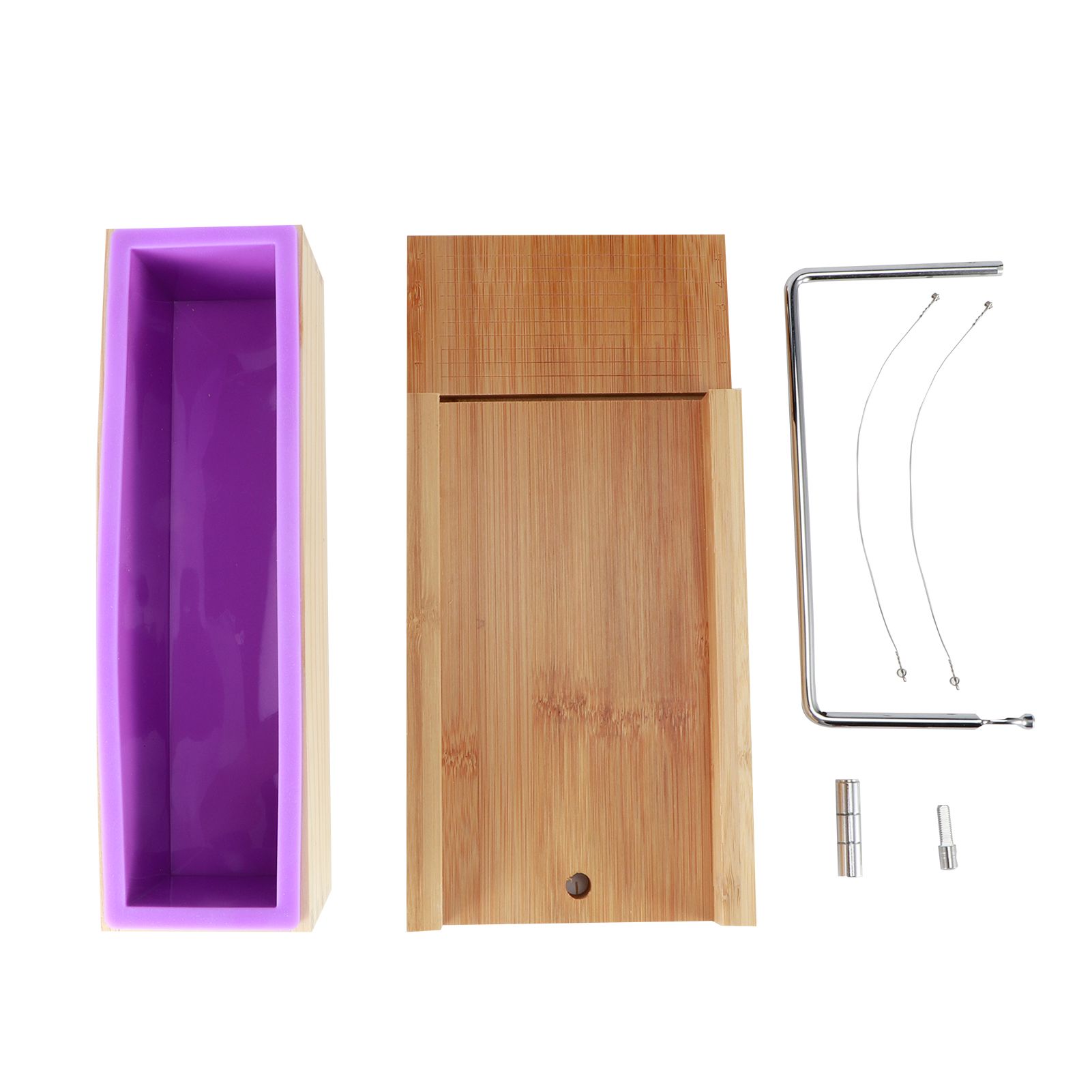Purple Multifunction DIY Adjustable Hand Made Soap Cutter Mold Wire Cutting
