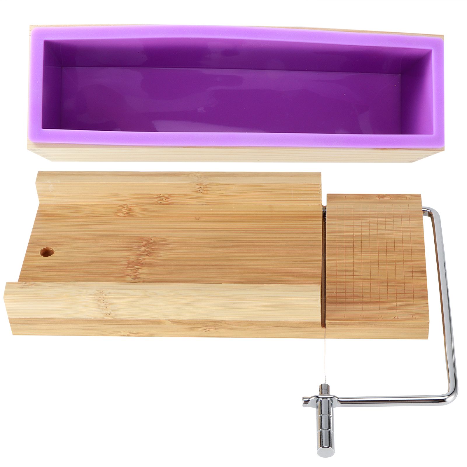 Purple Multifunction DIY Adjustable Hand Made Soap Cutter Mold Wire Cutting view 4