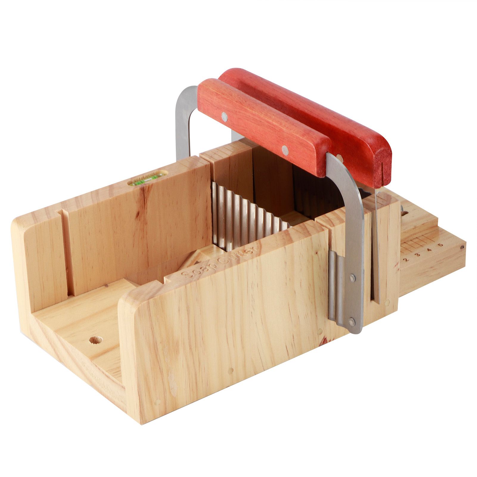 MultiFunction Adjustable Wood Soap Cutting Box HandMade Bread Cutter Mold for view 4