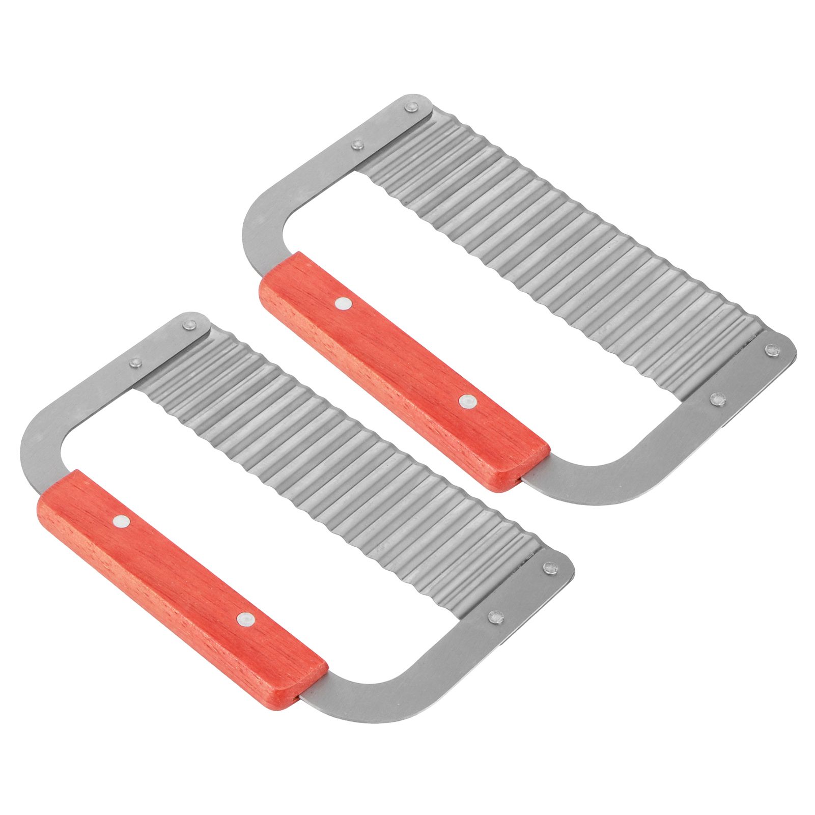 2Pcs Stainless Steel HandMade Soap Cutter Knives Crinkle Cutting Tools Kitchen
