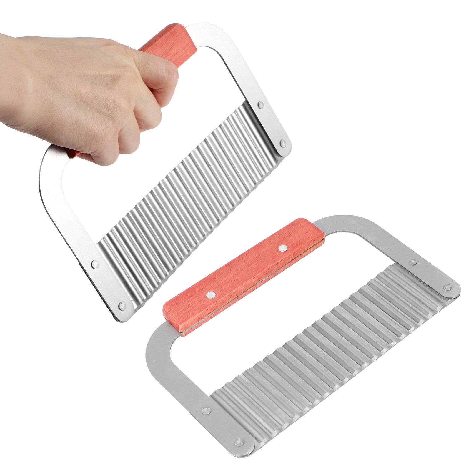 2Pcs Stainless Steel HandMade Soap Cutter Knives Crinkle Cutting Tools Kitchen view 8