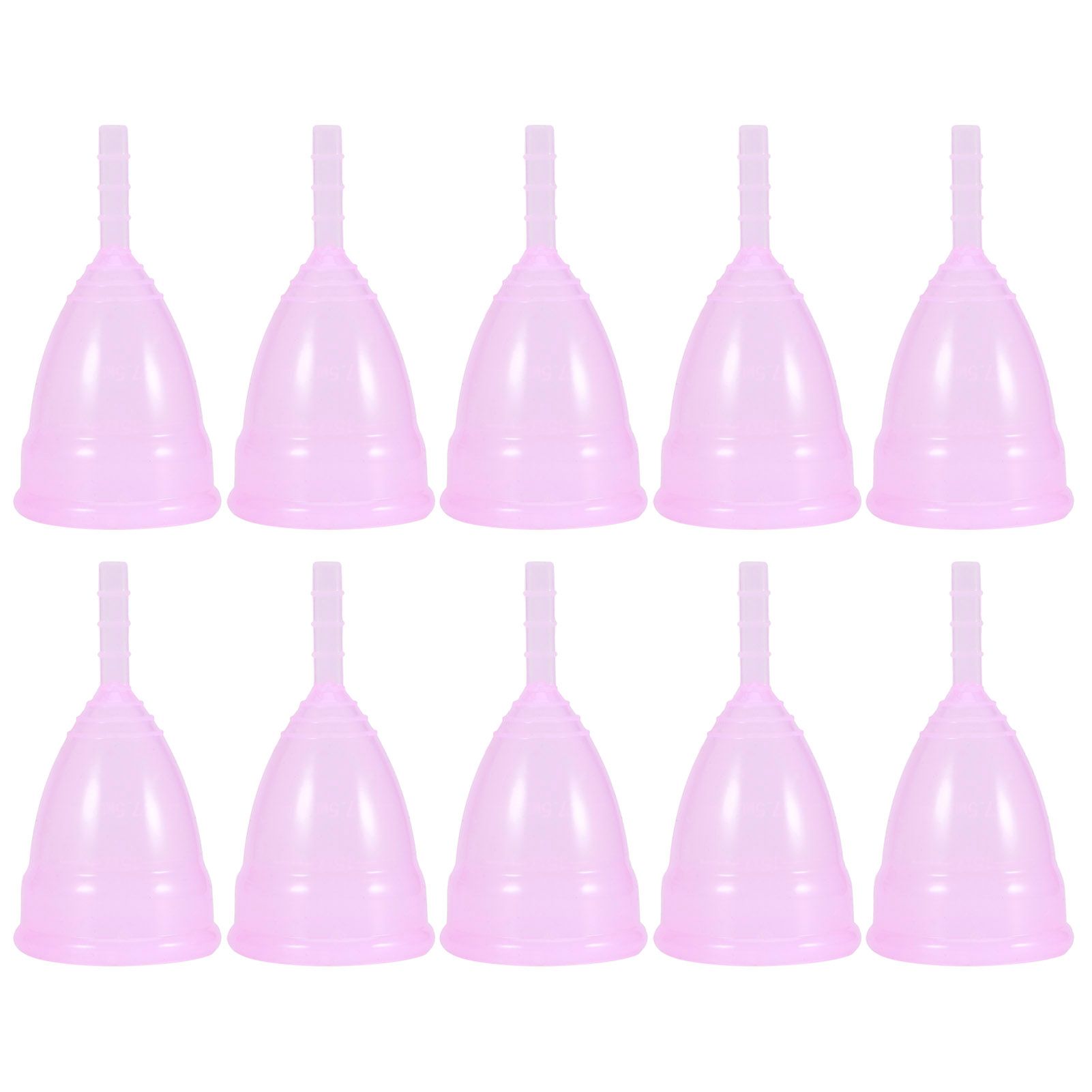 10pcs Silicone Menstrual Cup Reusable Female Lady Hygiene Cup Collector Body view 2