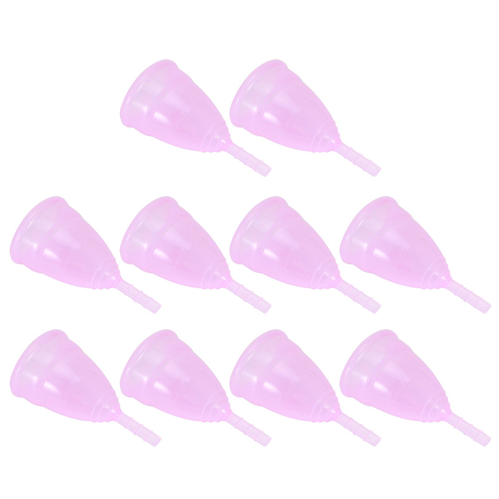 10pcs Silicone Menstrual Cup Reusable Female Lady Hygiene Cup Collector Body view 4