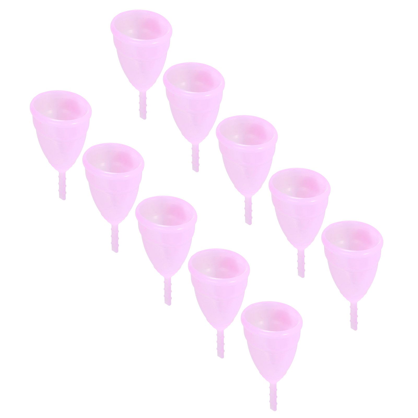 10pcs Silicone Menstrual Cup Reusable Female Lady Hygiene Cup Collector Body view 5