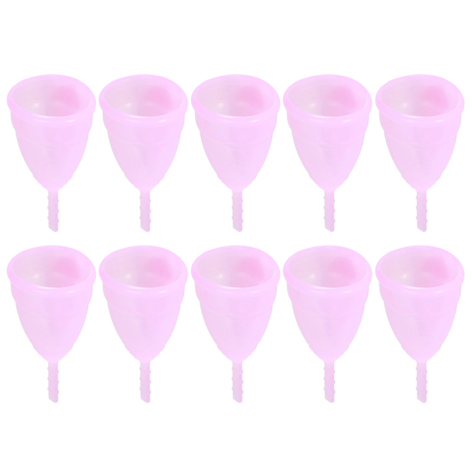 10pcs Silicone Menstrual Cup Reusable Female Lady Hygiene Cup Collector Body view 6