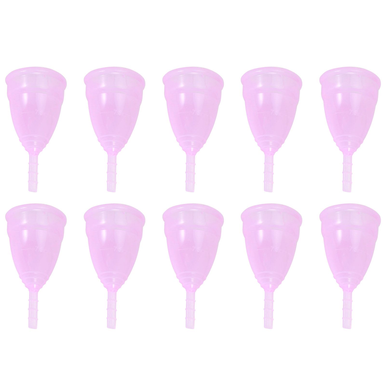 10pcs Silicone Menstrual Cup Reusable Female Lady Hygiene Cup Collector Body view 7
