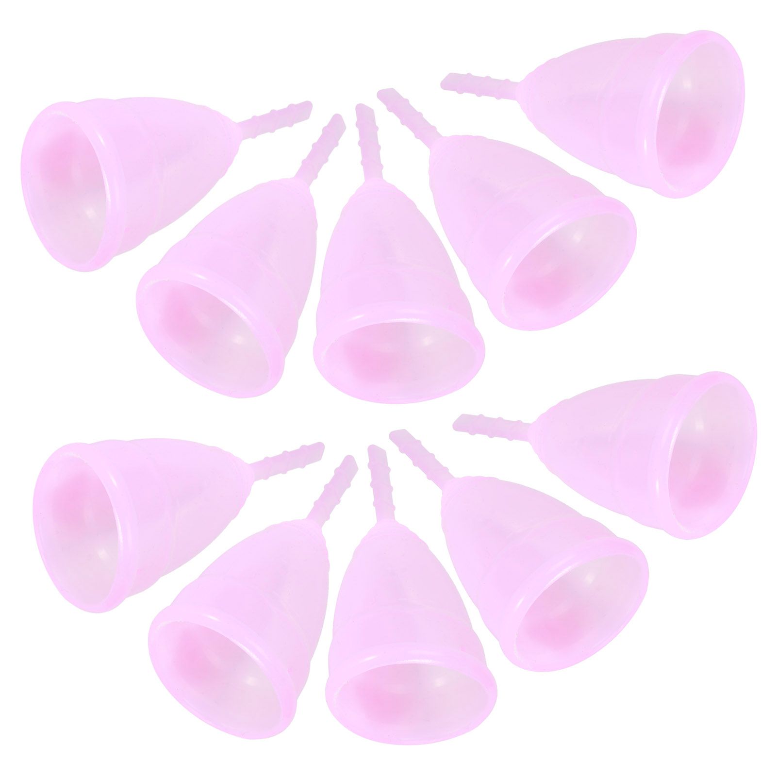 10pcs Silicone Menstrual Cup Reusable Female Lady Hygiene Cup Collector Body view 8