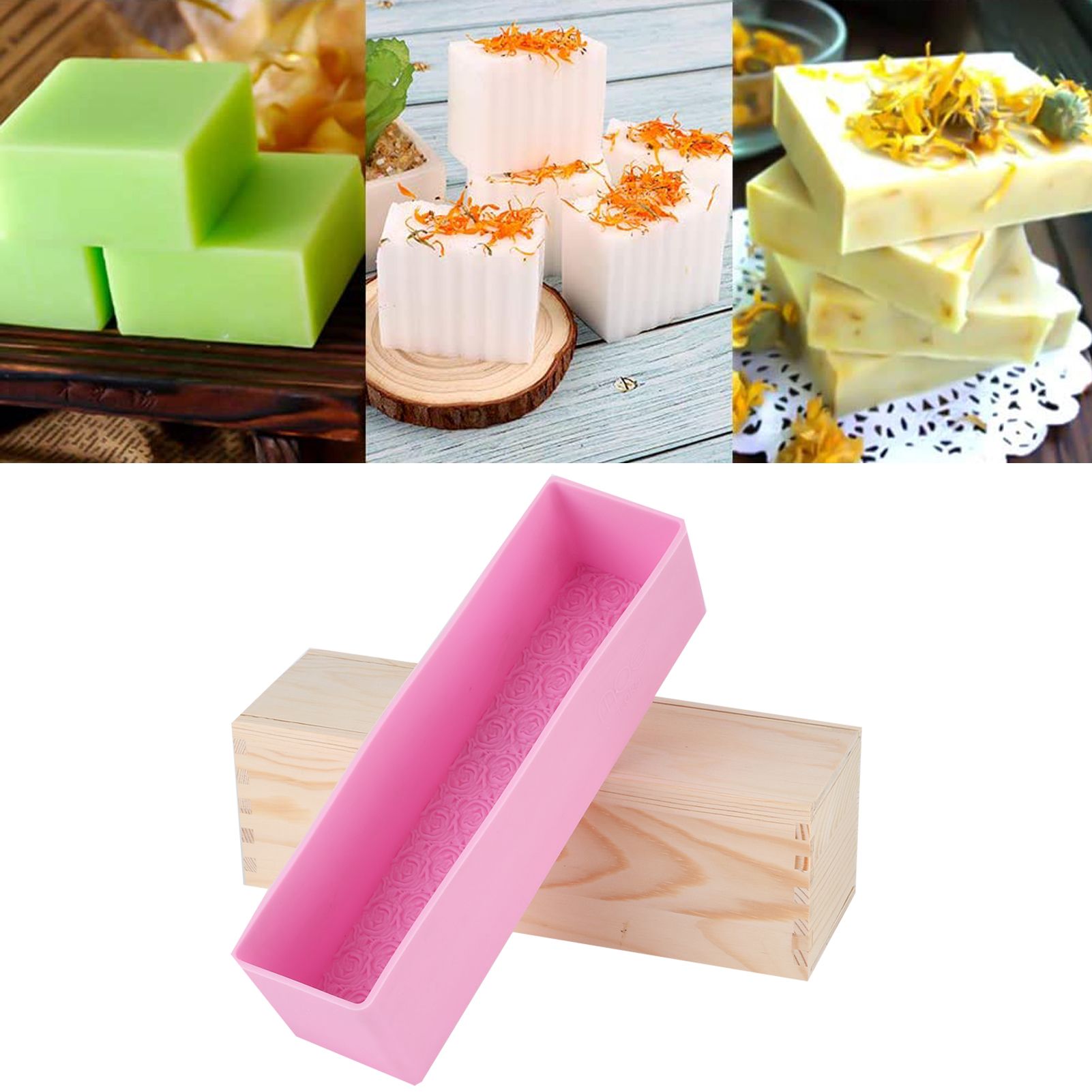 DIY Rose Pattern HandMade Bread Soap Mould Silicone Liner Mold Cake Making view 10