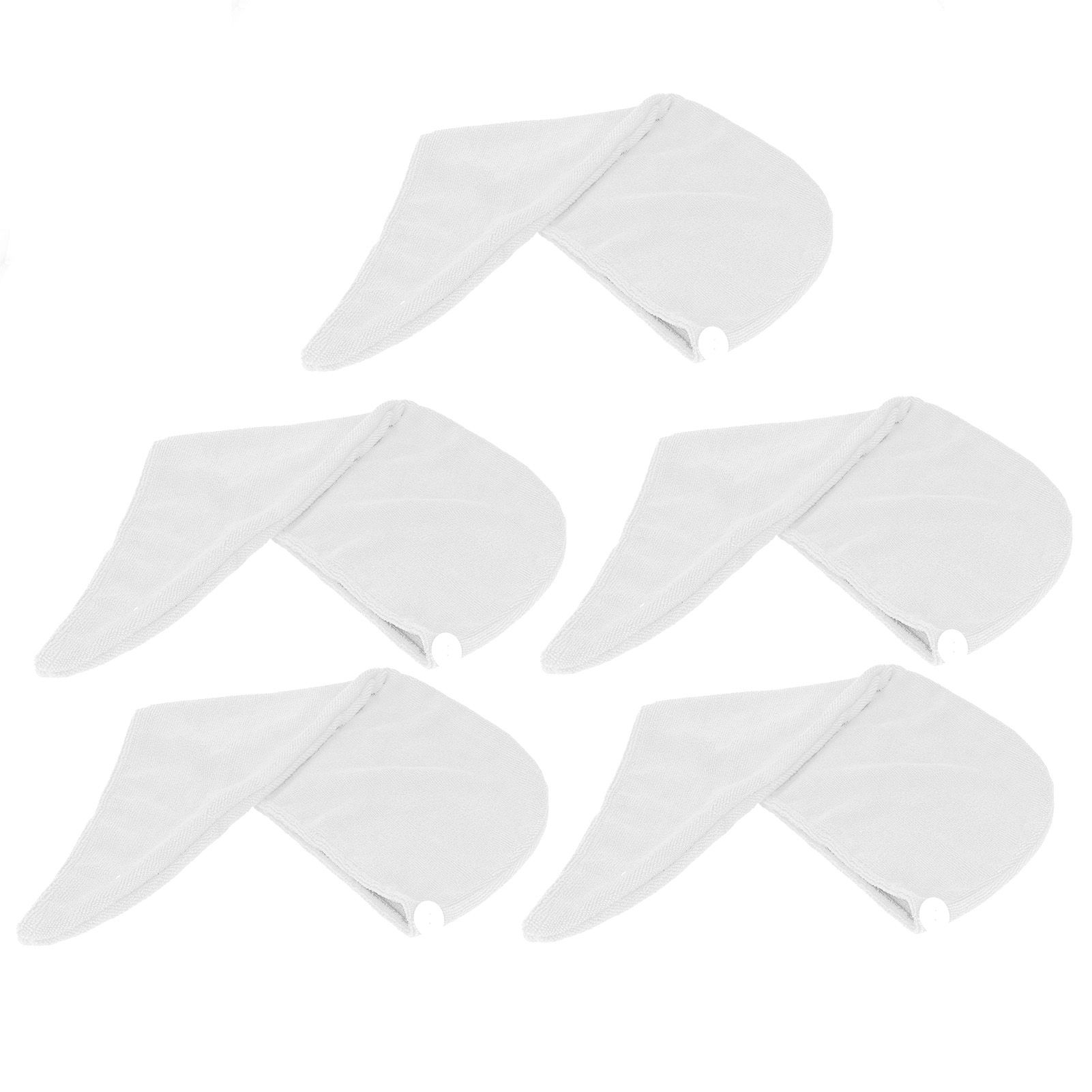5PCS Quick Dry Microfiber Hair Hat Women Bathroom Strong Water Absorption Bath view 5