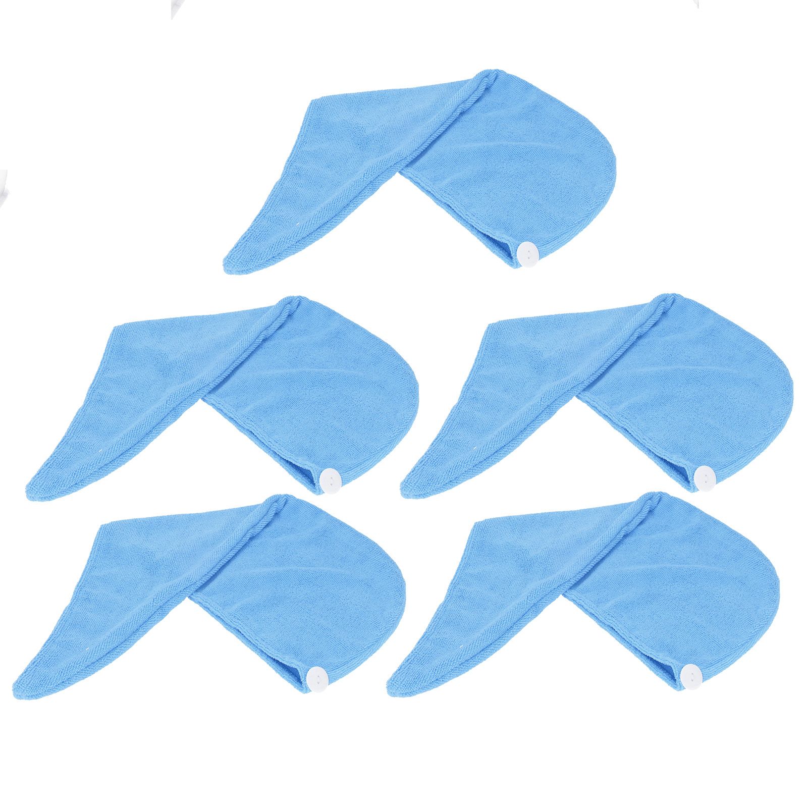 5PCS Quick Dry Microfiber Hair Hat Women Bathroom Strong Water Absorption Bath view 5
