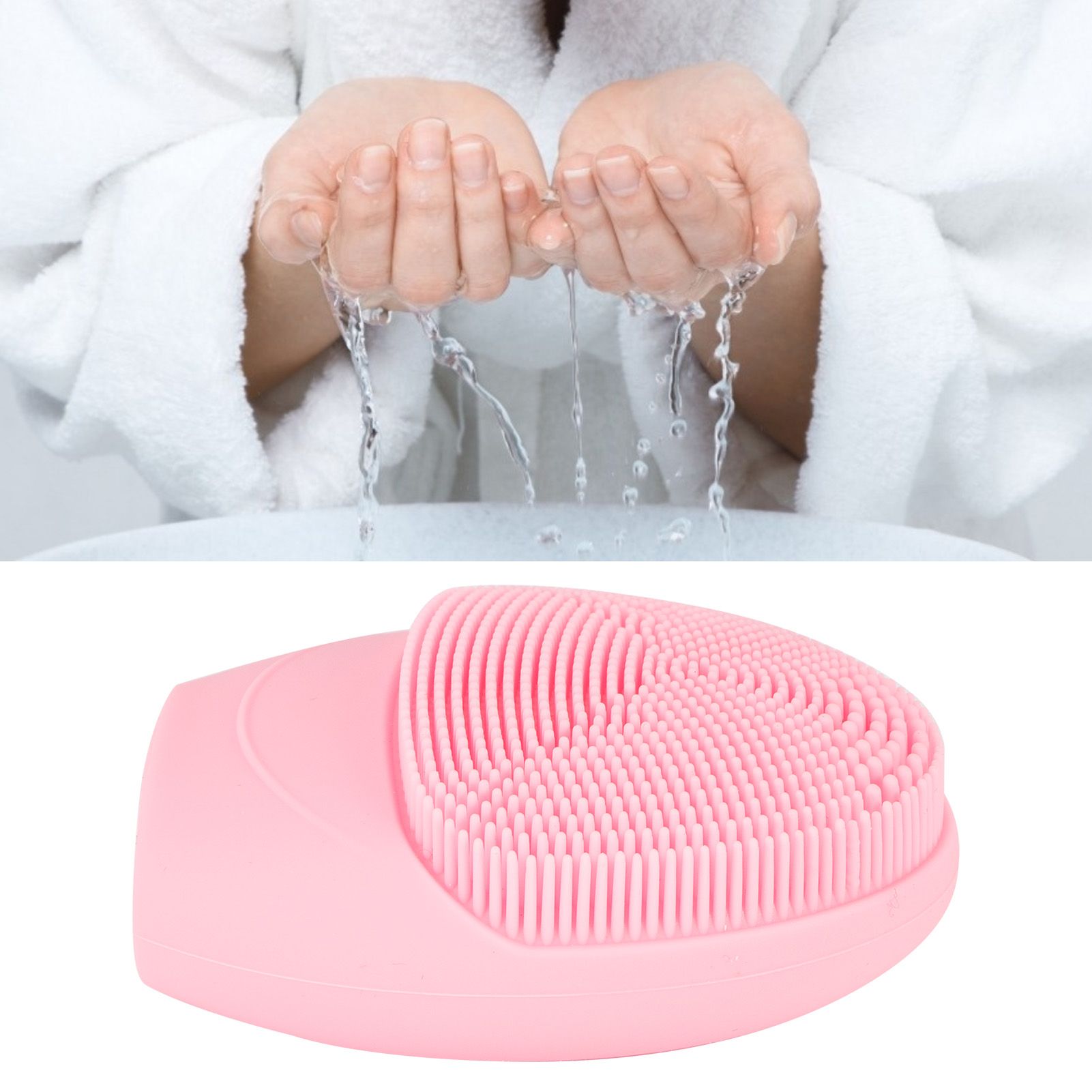 Electric Facial Cleansing Brush Waterproof Silicone Face Cleanser Vibrating view 10