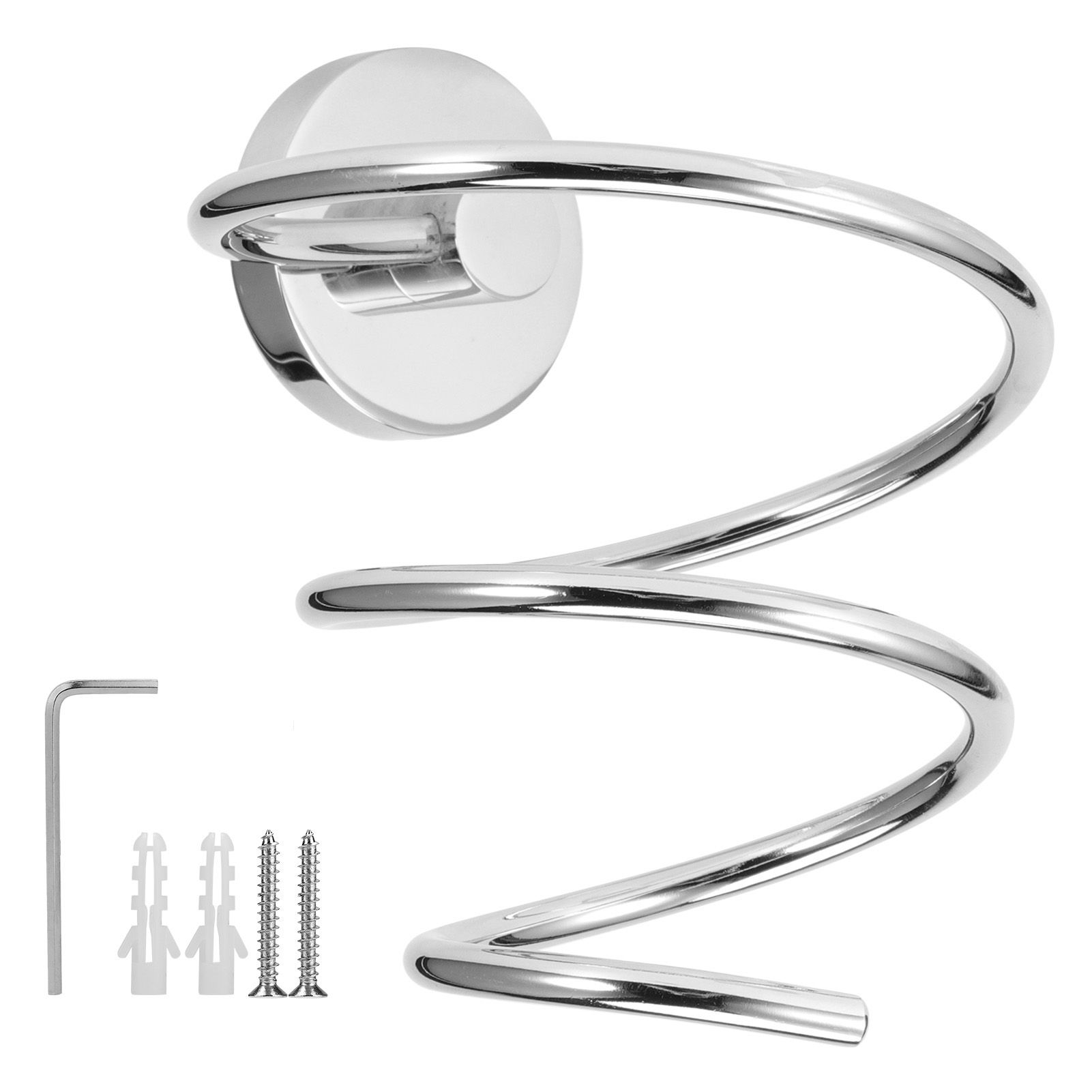 WallMounted Hair Dryer Holder Hairdressing Blower Bracket Bathroom Shelf view 2