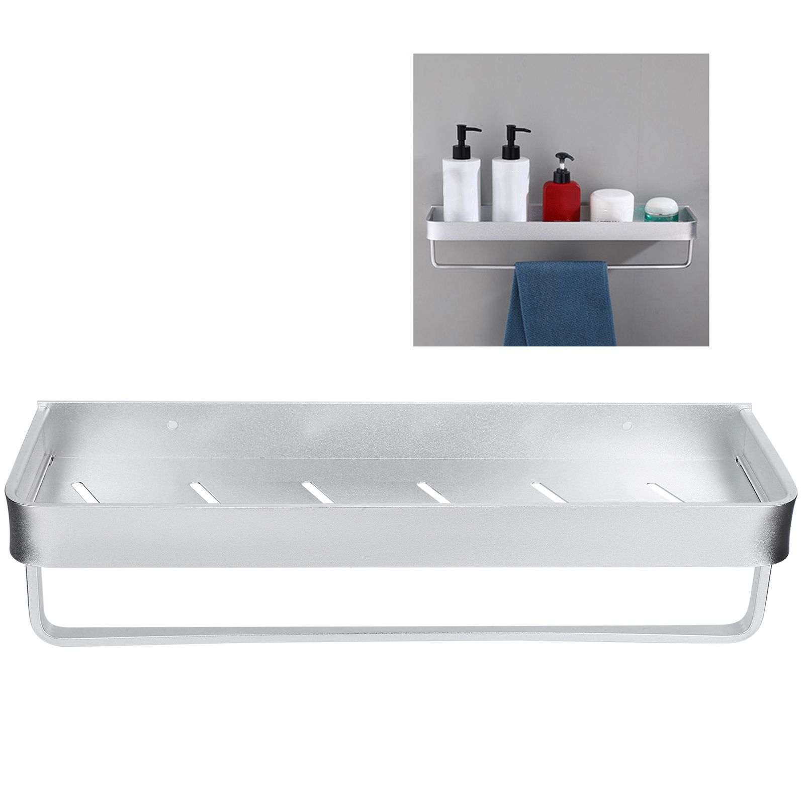 WallMounted Storage Rack Shower Shelf Multifunctional Storage Holder for view 9