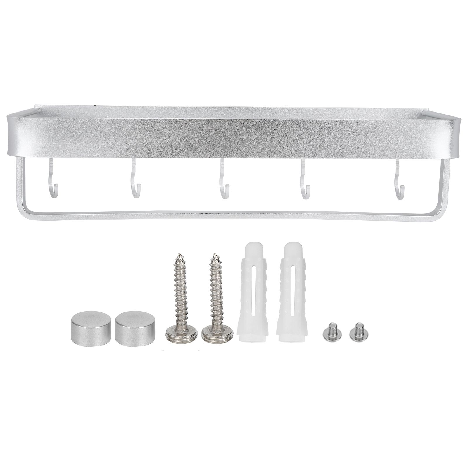 Bathroom Shelf Wall Mount Space Aluminium Shower Single Layer Shelf Shampoo view 2