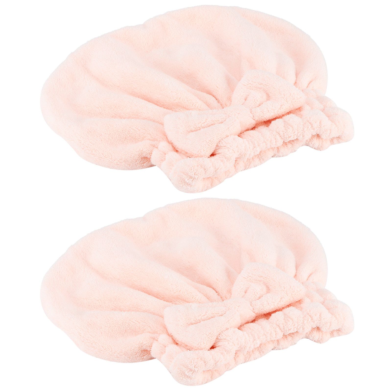 2PCS Coral Fleece Hair Drying Towels Absorbent Rapid Drying Thickening Hair view 4