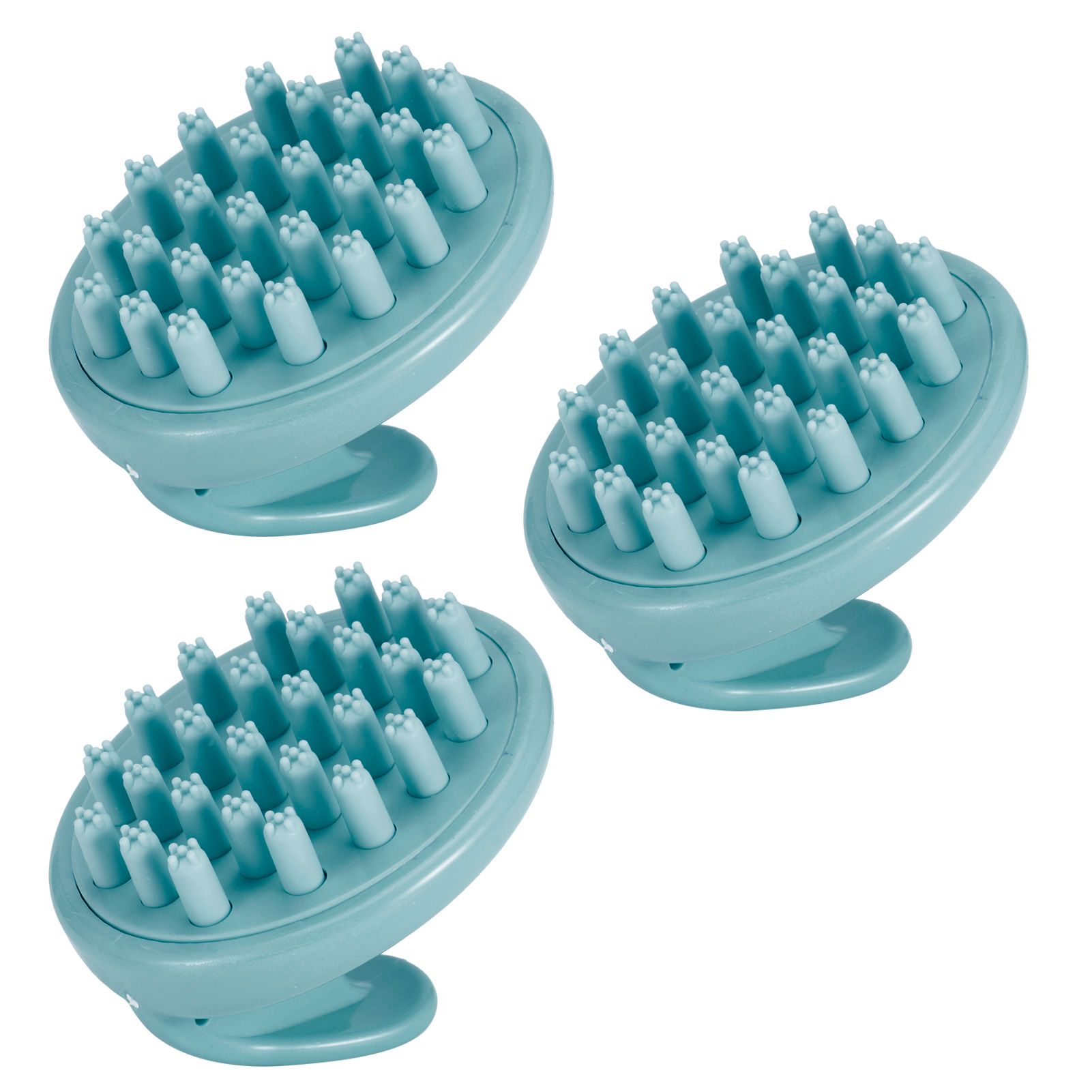 3Pcs Scalp Massage Brush Adult Universal Hairdressing Shampoo Wash Hair Combblue view 2