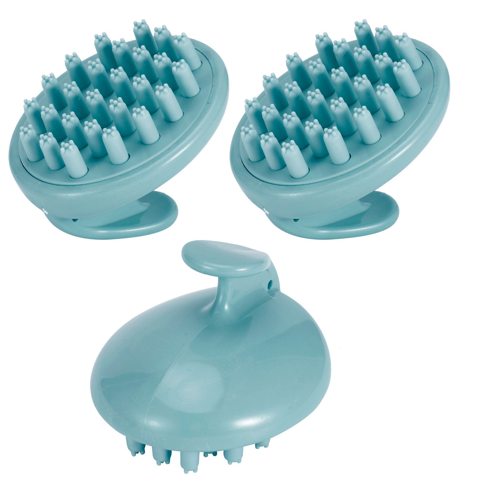 3Pcs Scalp Massage Brush Adult Universal Hairdressing Shampoo Wash Hair Combblue view 3