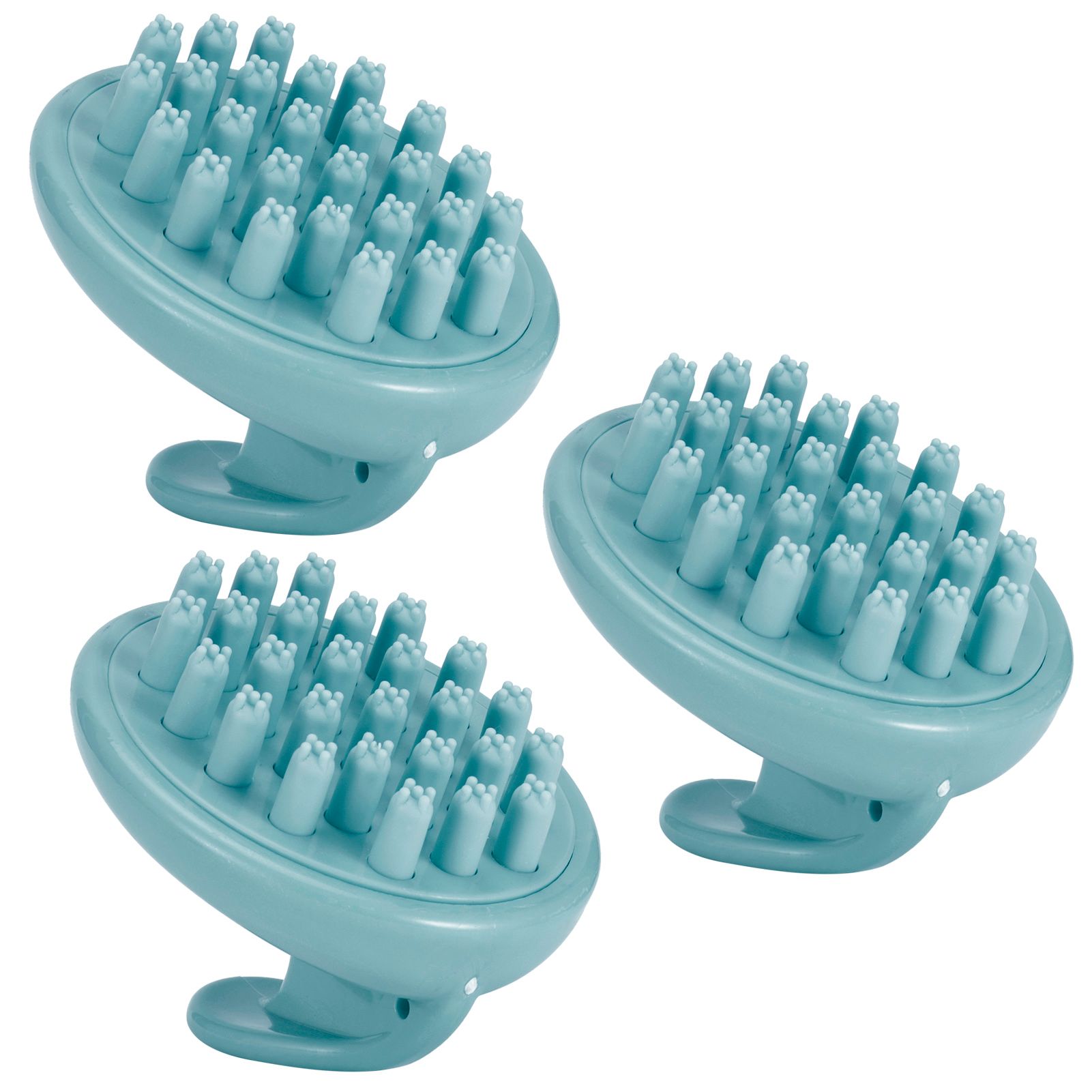 3Pcs Scalp Massage Brush Adult Universal Hairdressing Shampoo Wash Hair Combblue view 4