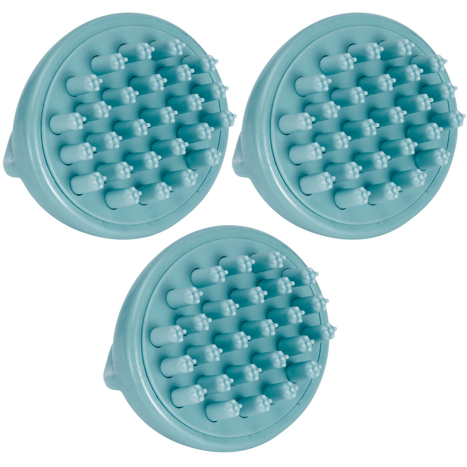3Pcs Scalp Massage Brush Adult Universal Hairdressing Shampoo Wash Hair Combblue view 5