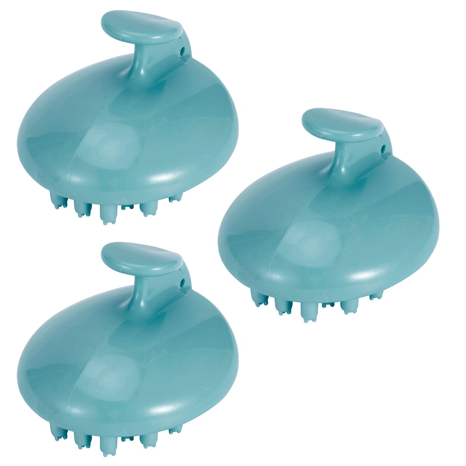 3Pcs Scalp Massage Brush Adult Universal Hairdressing Shampoo Wash Hair Combblue view 6