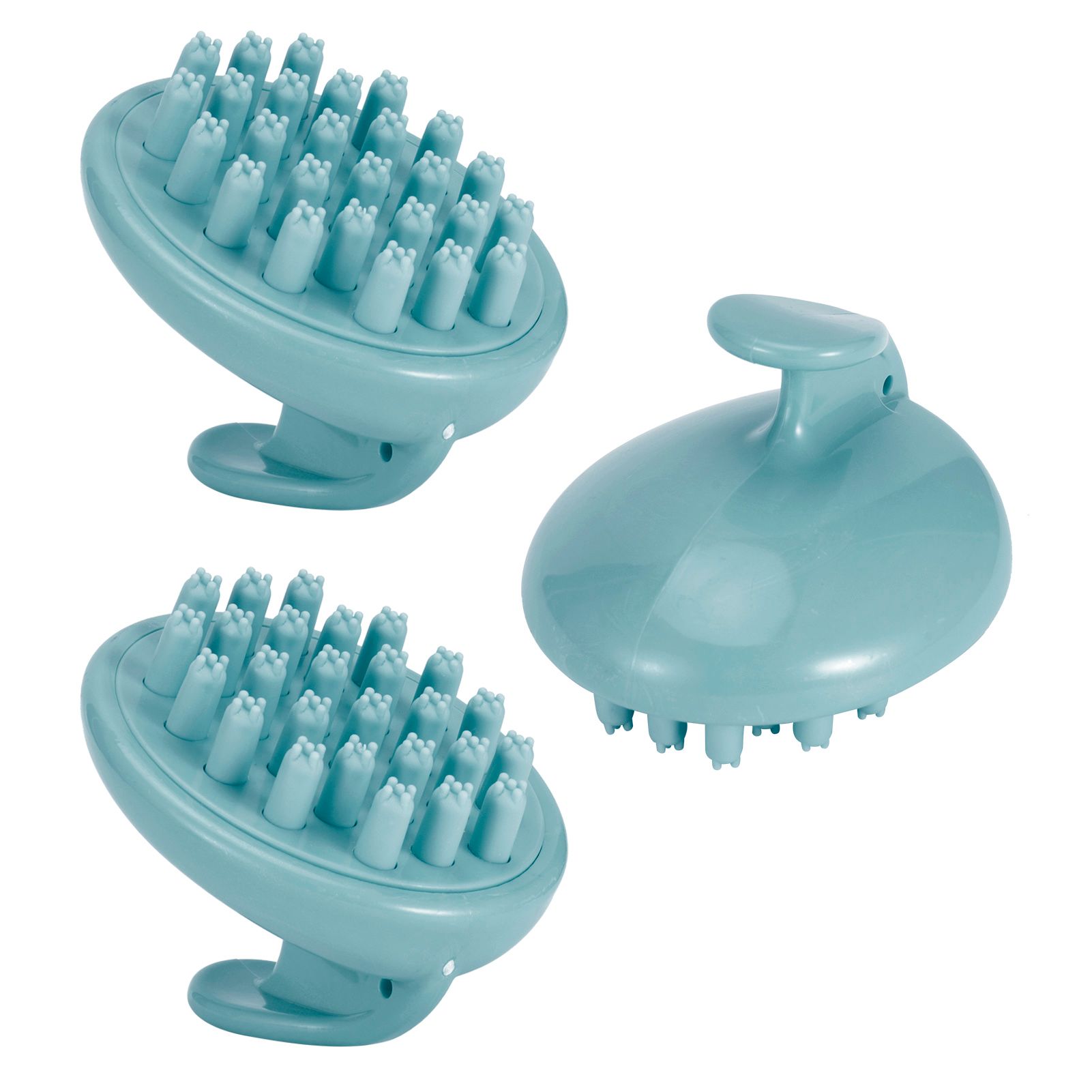 3Pcs Scalp Massage Brush Adult Universal Hairdressing Shampoo Wash Hair Combblue view 7
