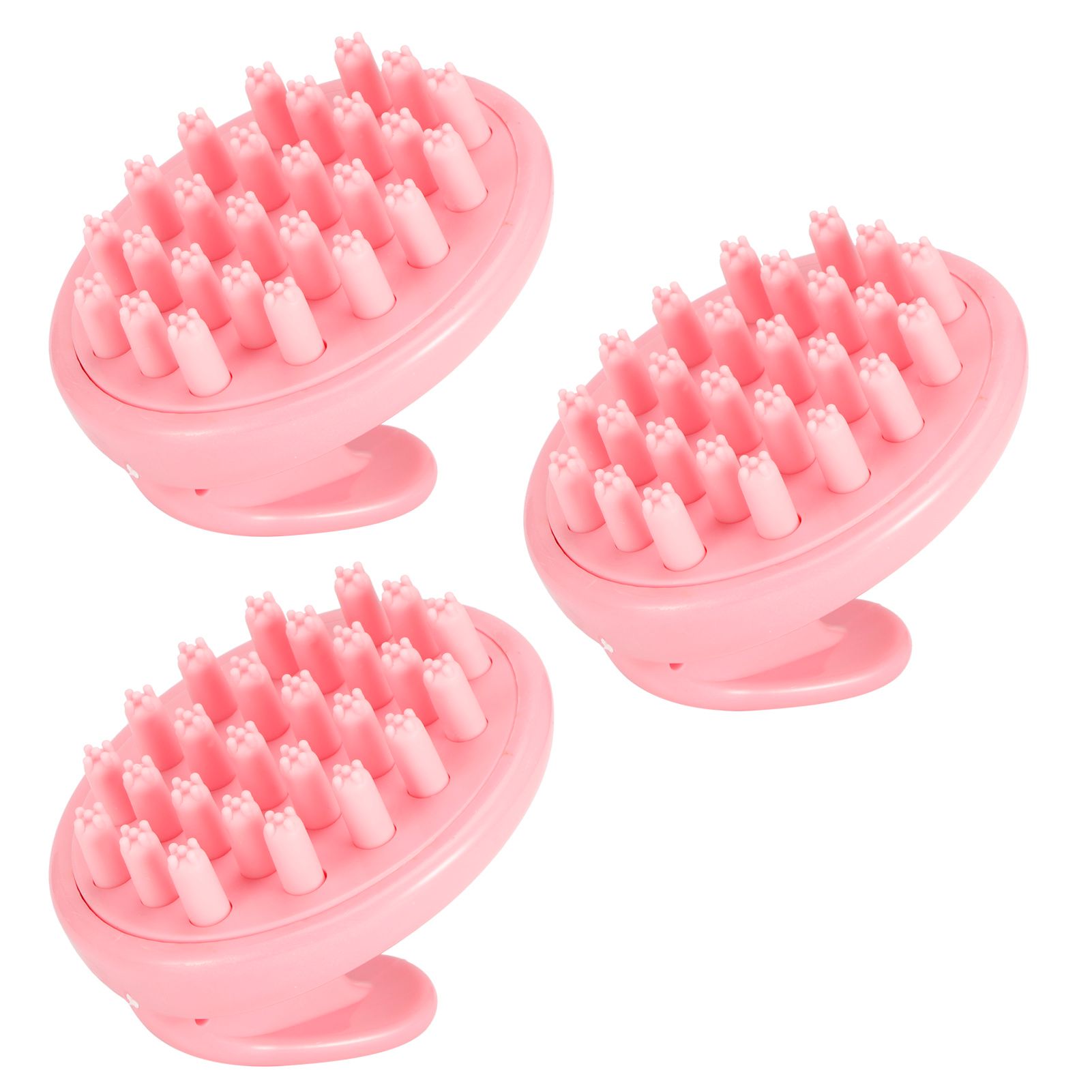 3Pcs Scalp Massage Brush Adult Universal Hairdressing Shampoo Wash Hair Combpink view 2