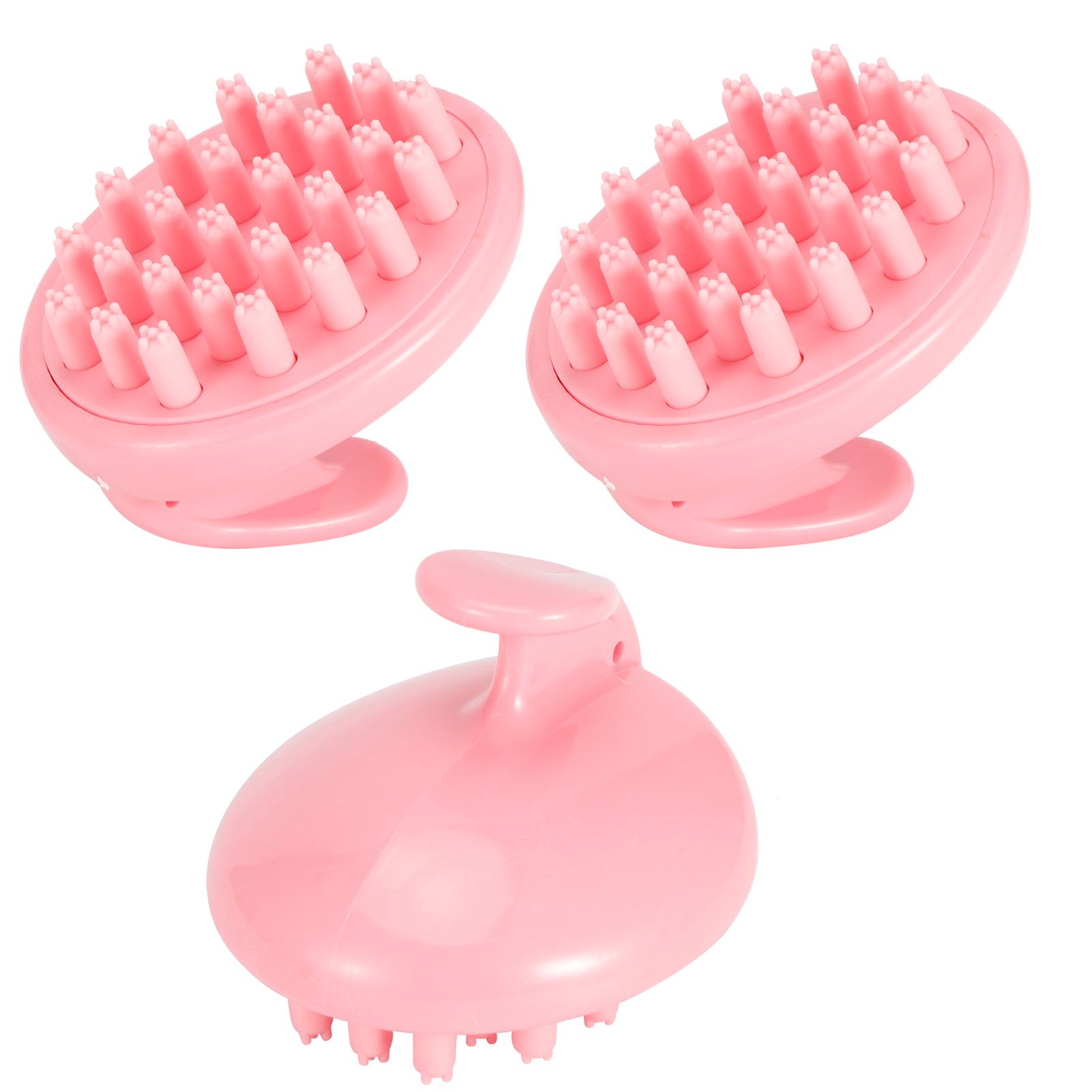 3Pcs Scalp Massage Brush Adult Universal Hairdressing Shampoo Wash Hair Combpink view 3