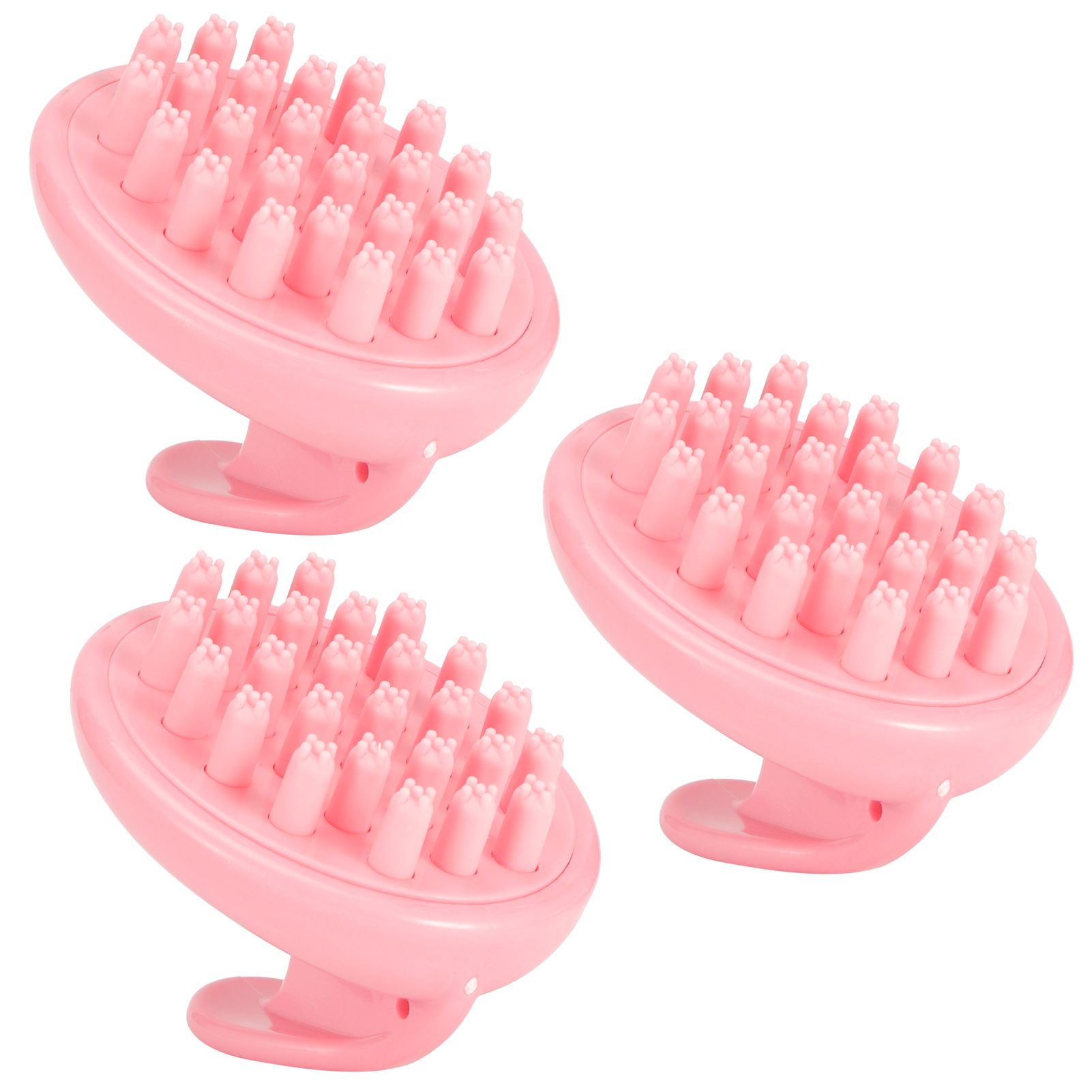 3Pcs Scalp Massage Brush Adult Universal Hairdressing Shampoo Wash Hair Combpink view 4