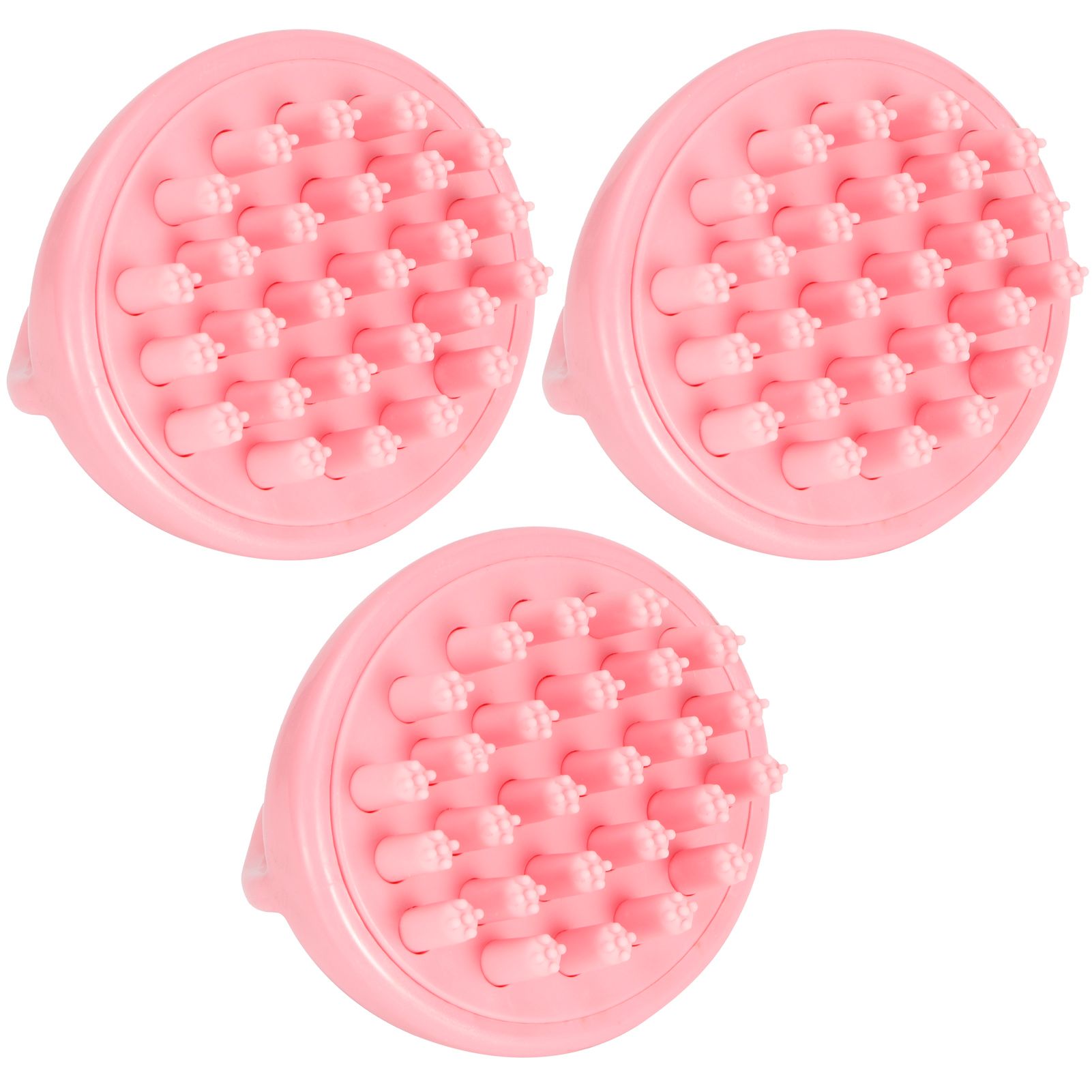 3Pcs Scalp Massage Brush Adult Universal Hairdressing Shampoo Wash Hair Combpink view 5