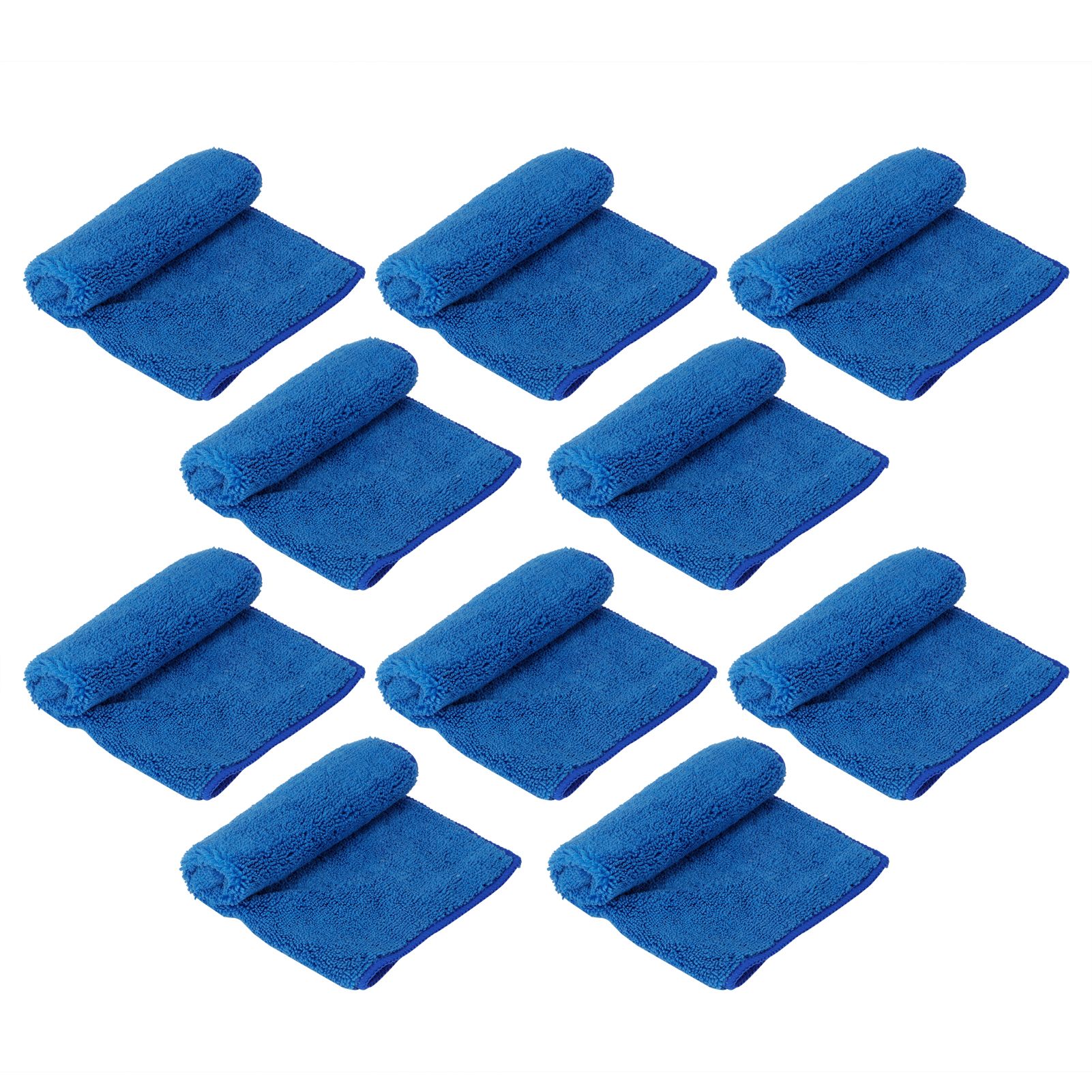 10Pcs Blue Clean Towel Square Soft Microfiber Towel Home Kitchen Cleaning Supplies view 2