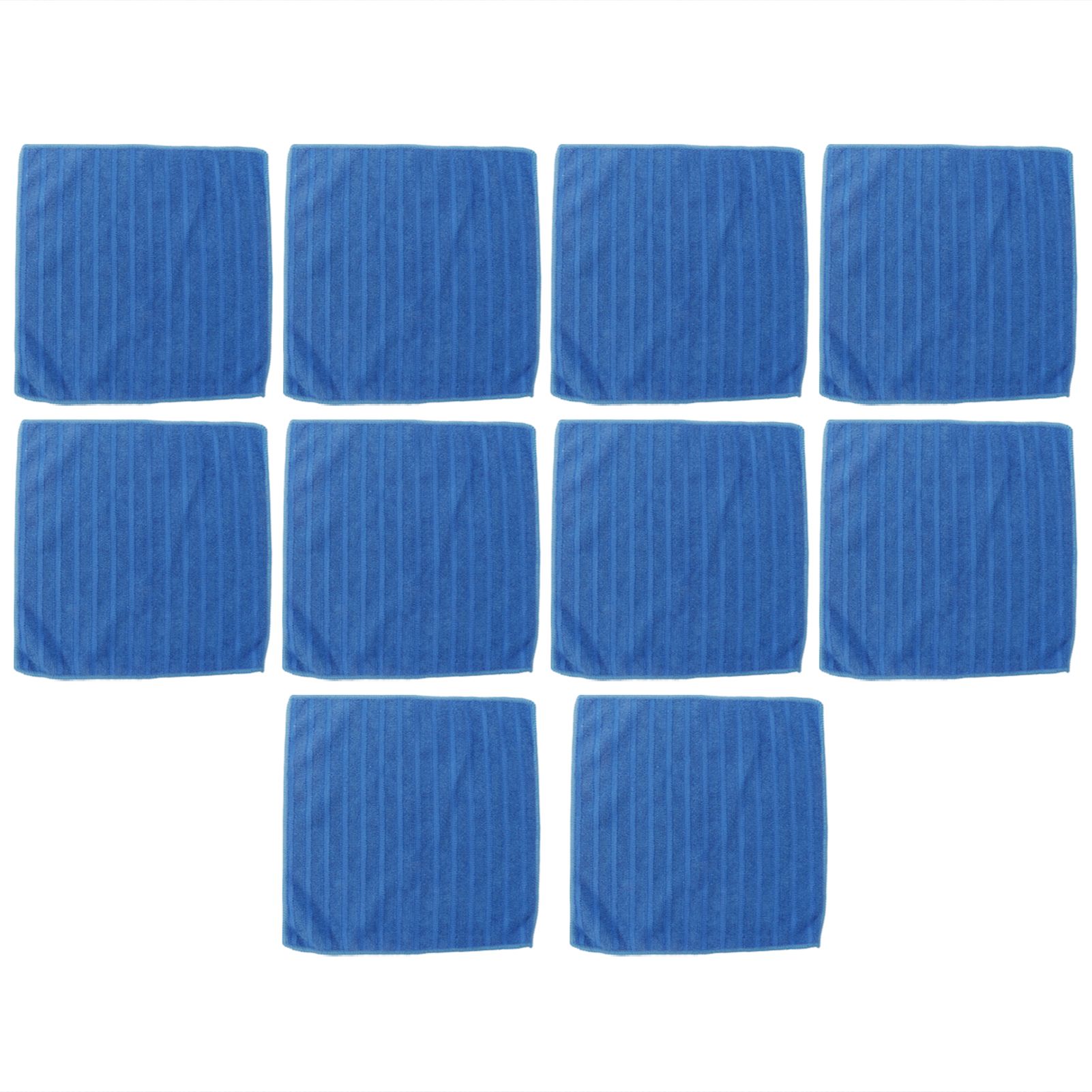 10Pcs Blue Clean Towel Square Soft Microfiber Towel Home Kitchen Cleaning Supplies view 4